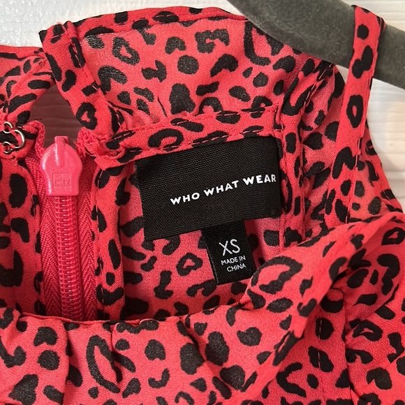 Who What Wear Red Cheetah Dress - Picture 3 of 7
